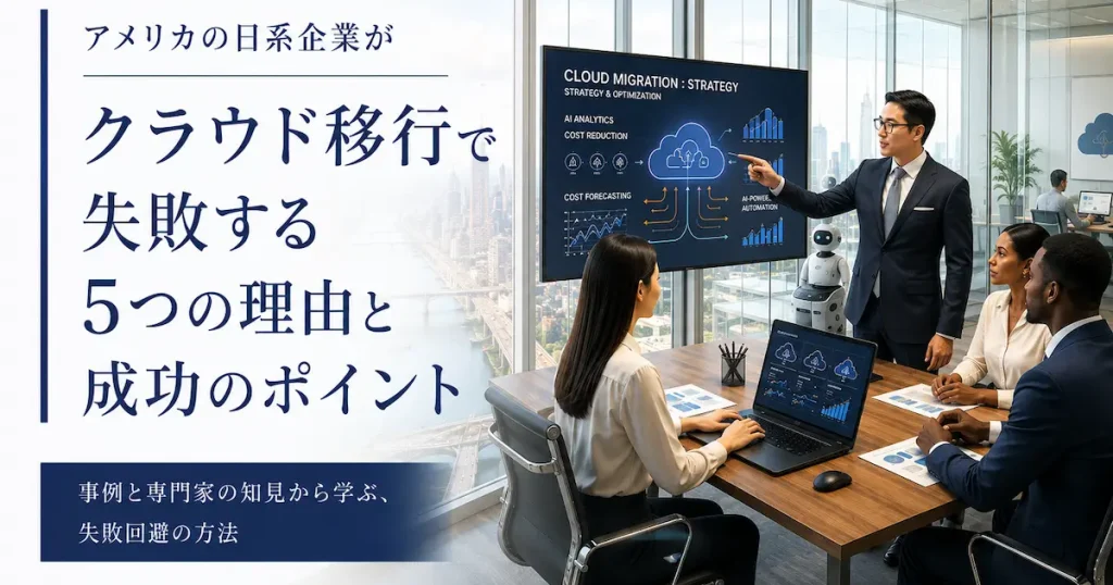 アメリカの日系企業がクラウド移行で失敗する5つの理由と成功のポイント