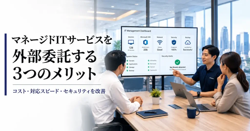 マネージドITサービスを外部委託する3つのメリット